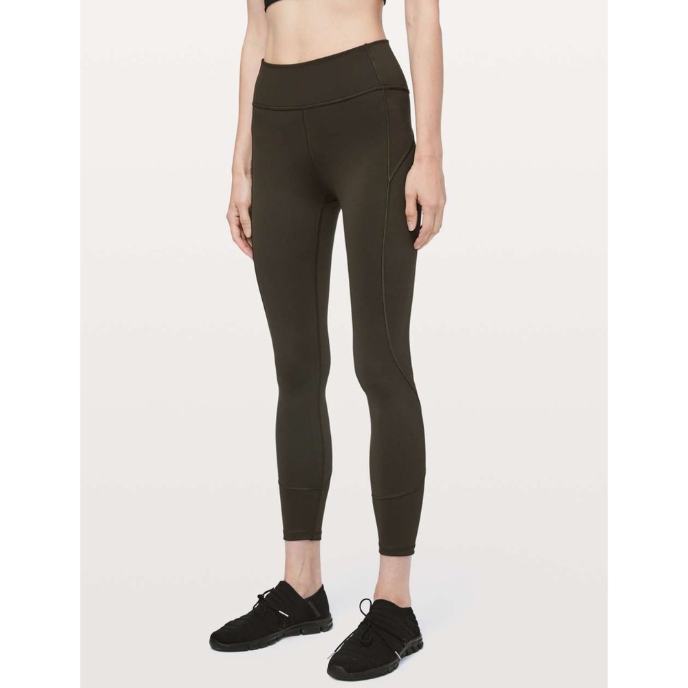 Lululemon In Movement‎ 7/8 Tight Everlux Dark Olive Green Leggings